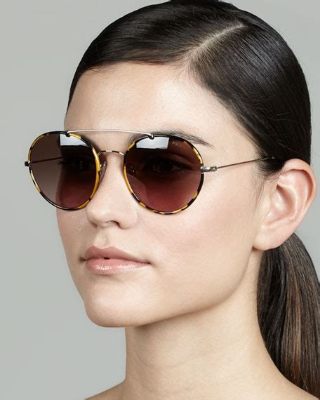 prada round aviator sunglasses|Prada sunglasses aviator style.